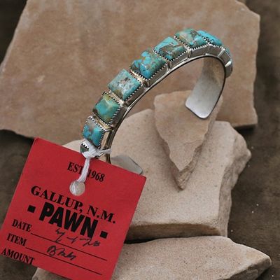 Navajo 11 stone cuff bracelet-Pawn jewelry