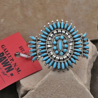 Zuni needle point cuff bracelet-Pawn Jewelry