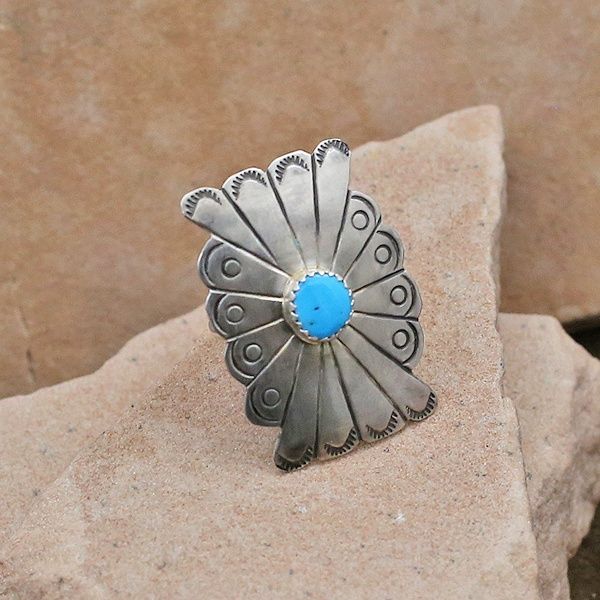 Adjustable rectangular concho style ring-Pawn Jewelry