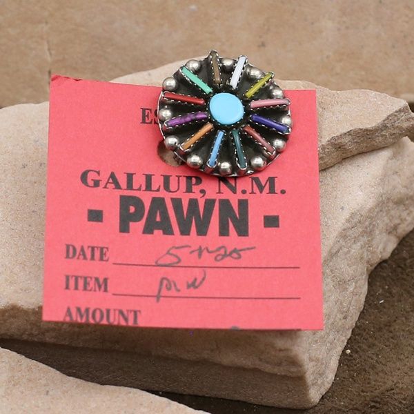 Zuni multicolor needle point pin-Pawn Jewelry