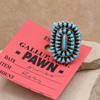 Adjustable Zuni petit point ring-Pawn Jewelry