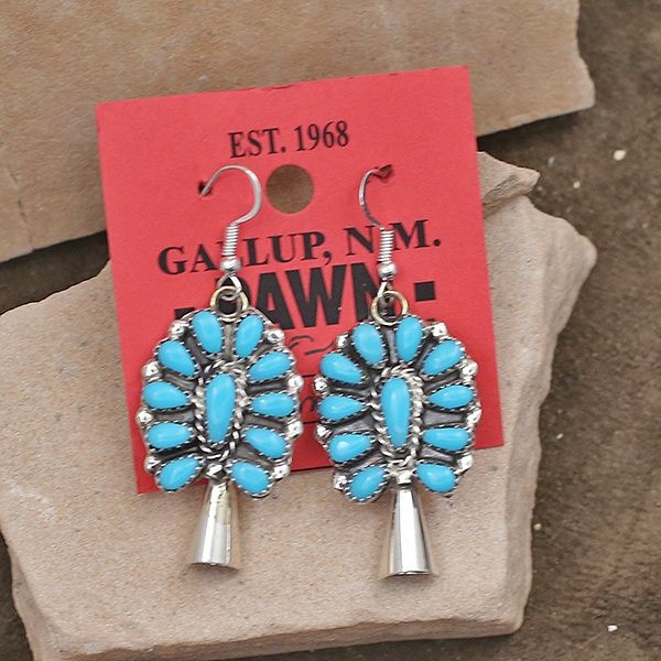 Navajo squash blossom earrings-Pawn Jewelry