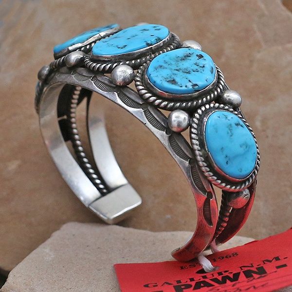 Heavy Navajo cuff bracelet-Pawn Jewelry