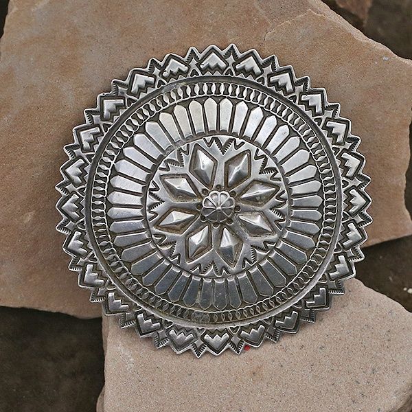Large Navajo pin by artist Gary Reeves-Pawn Jewelry