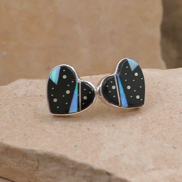 Night Sky heart earrrings