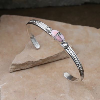 Pink Conch shell inlay bracelet