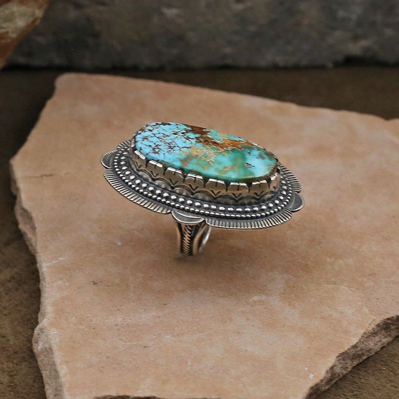Large statement ring w/ Royston turquoise