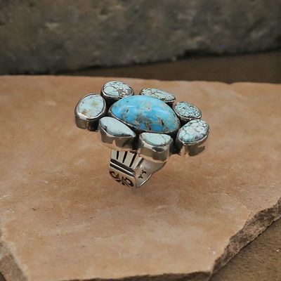 Multi stone cluster ring