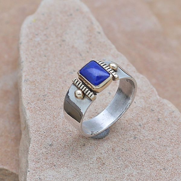 1980&#39;s Lapis &amp; gold ring