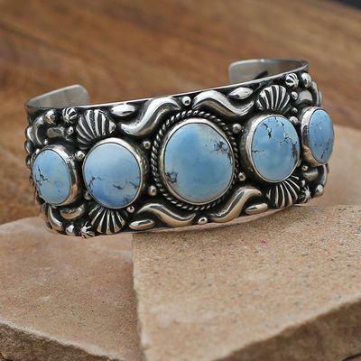 T.O White Golden hills turquoise bracelet