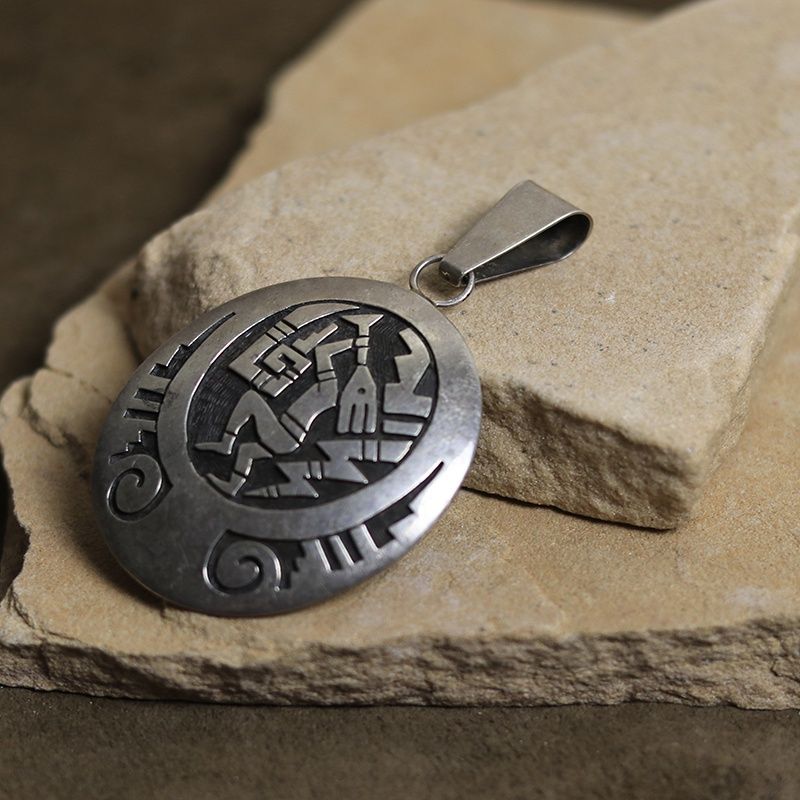 Hopi Kokopeli Overlay pendant