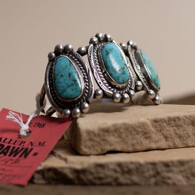 3 stone large Navajo Cuff