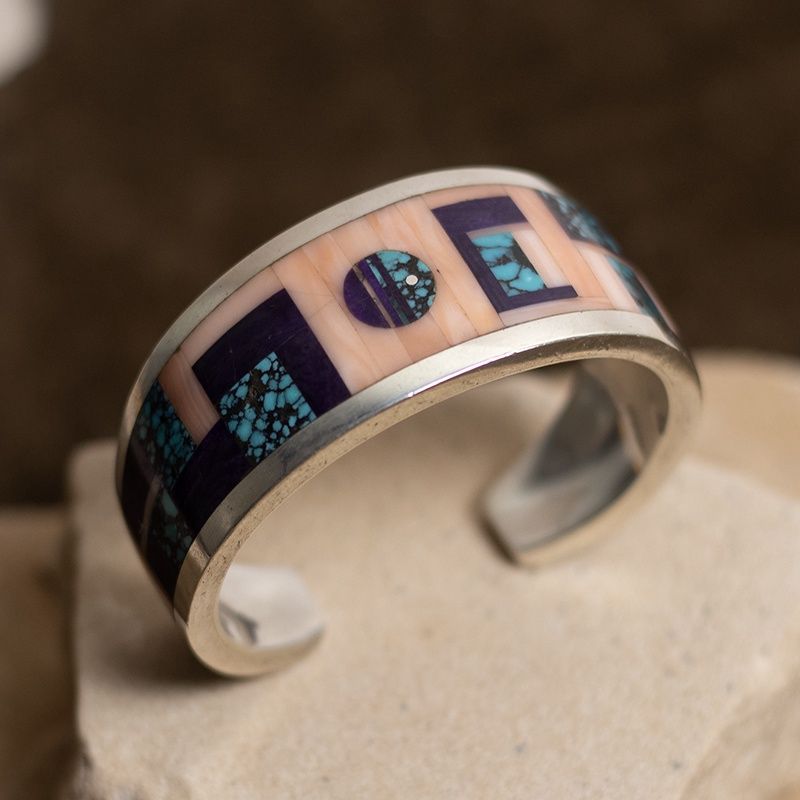 1990s Ray Tracey Inlayed Cuff with Modern Design
