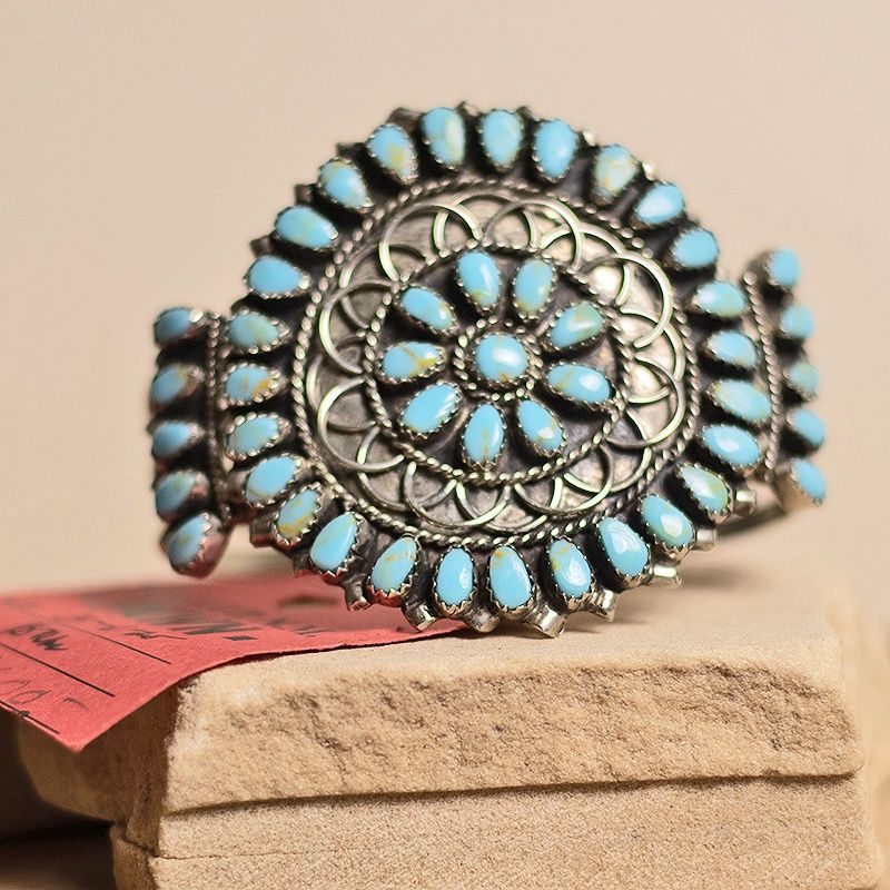 Turquoise Cluster Bracelet-Pawn Jewelry
