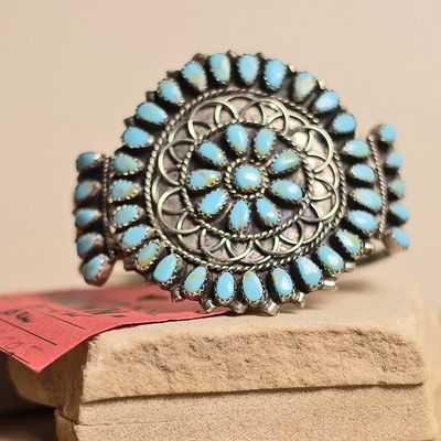Turquoise Cluster Bracelet-Pawn Jewelry
