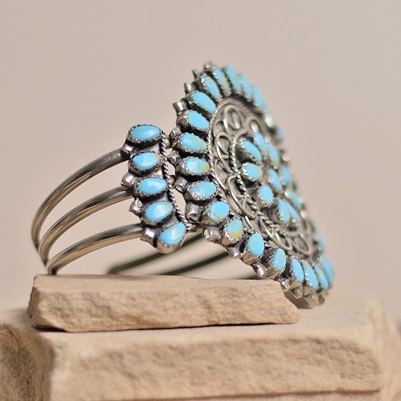 Turquoise Cluster Bracelet-Pawn Jewelry