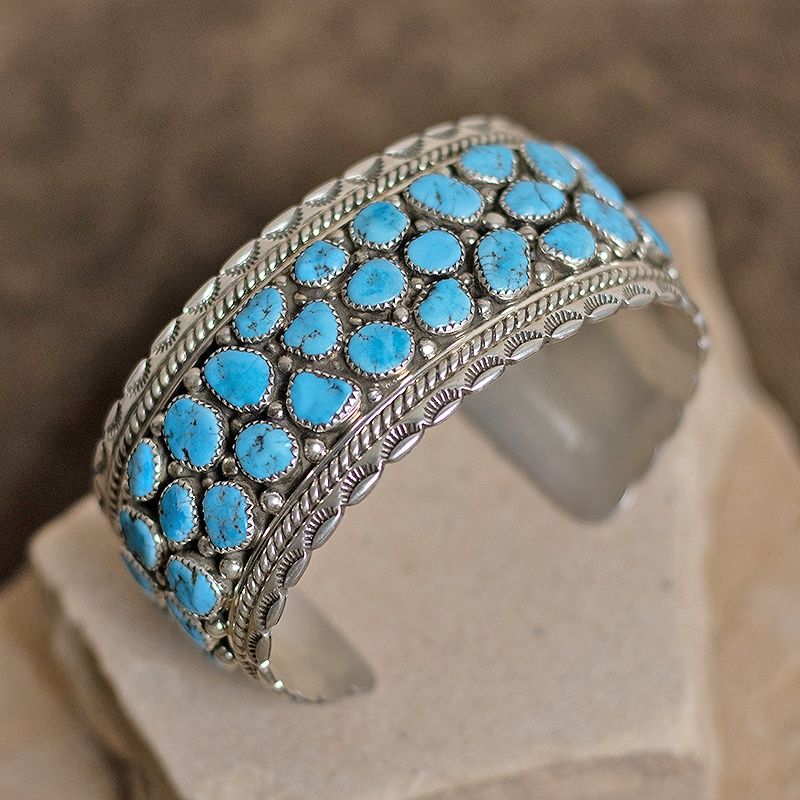 43 stone Cluster Navajo Bracelet