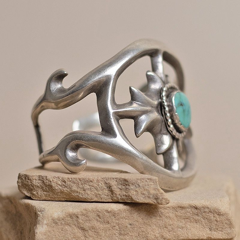 Large sandcast Navajo Bracelet