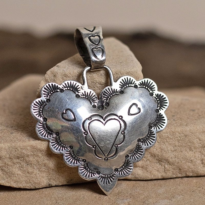 Silver heart pendant