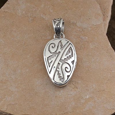 Large Night Sky reversible inlay pendant