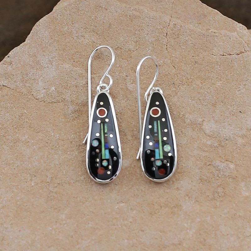 Night Sky tear drop dangle earrings