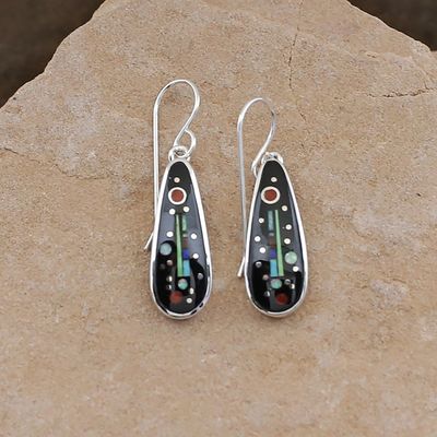 Night Sky tear drop dangle earrings