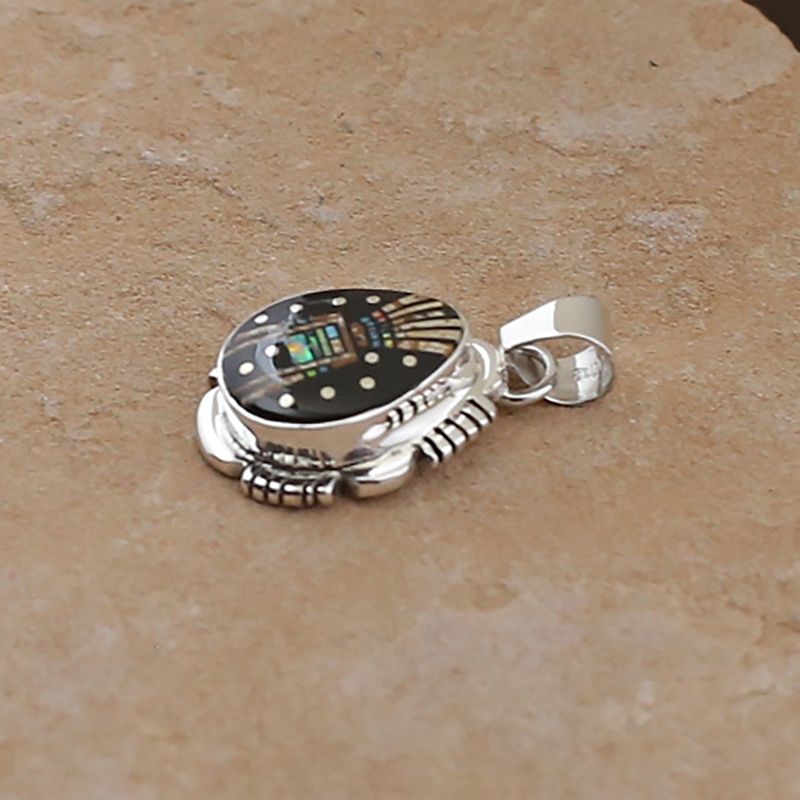 Small pendant w/ Jasper headdress inlay