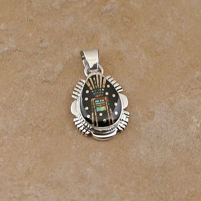 Small pendant w/ Jasper headdress inlay