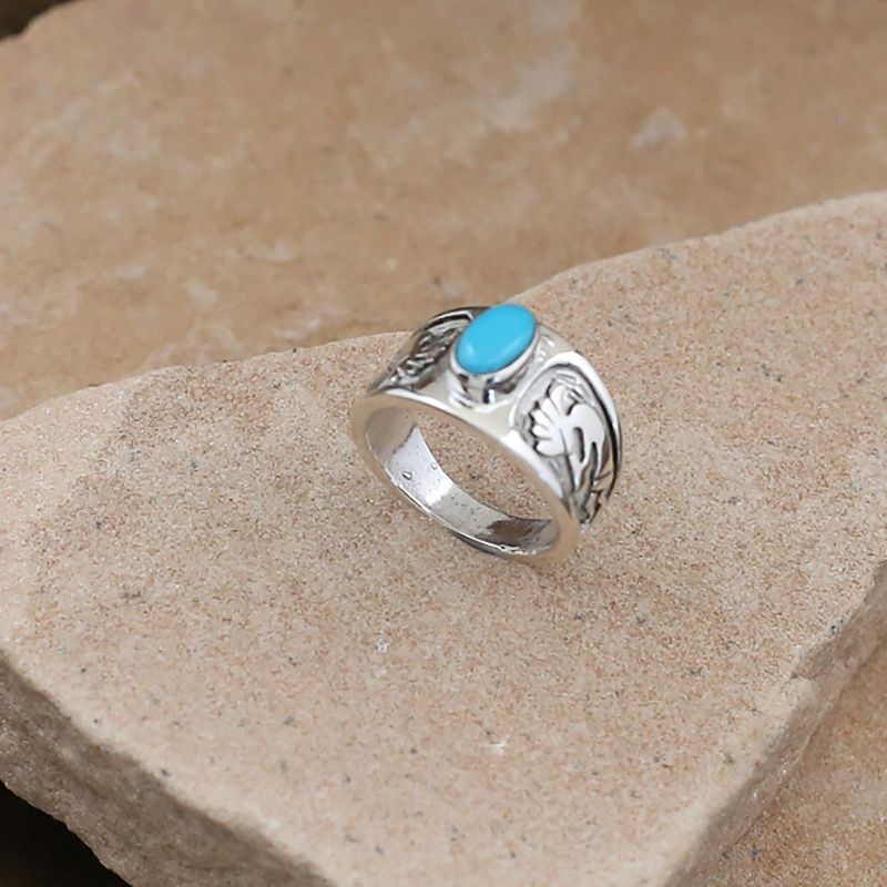 Kokopelli band with Turquoise