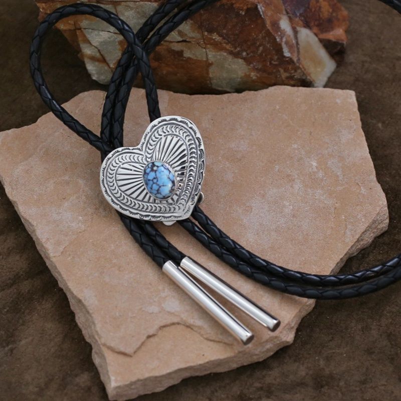 Heart bolo tie w/ Golden Hills turquoise