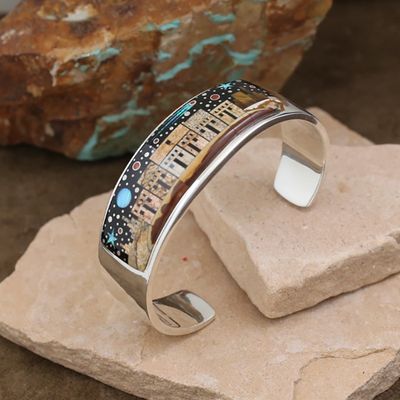 Large tapered Adobe Pueblo bracelet