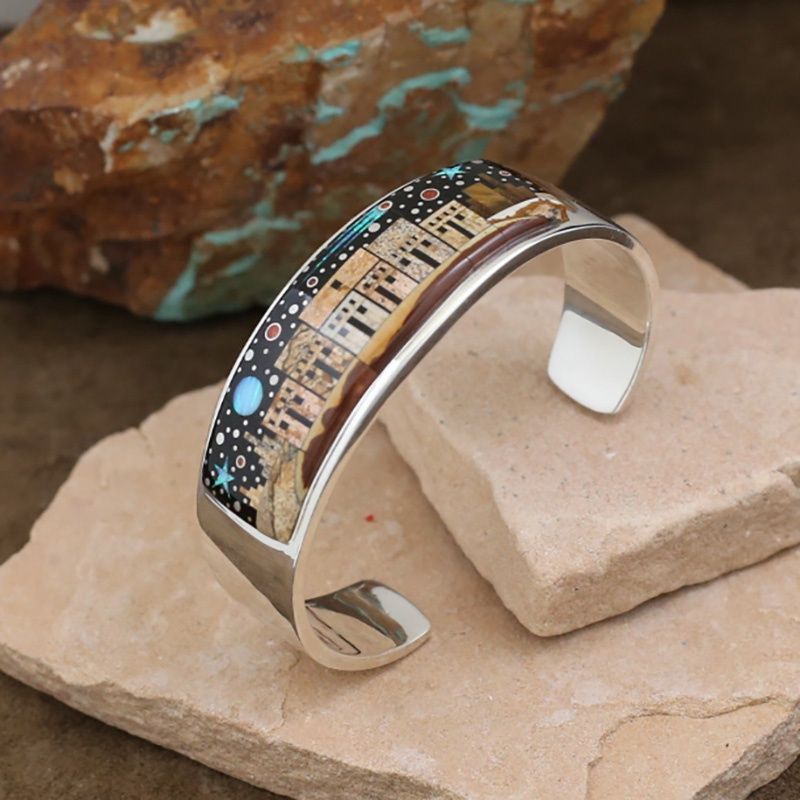 Large tapered Adobe Pueblo bracelet