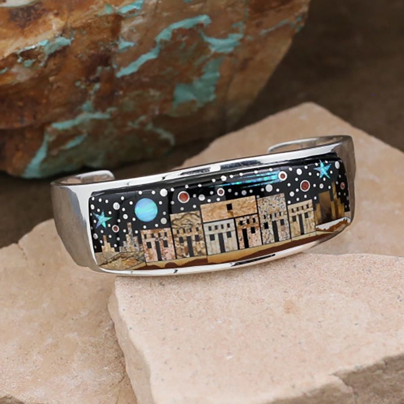 Large tapered Adobe Pueblo bracelet