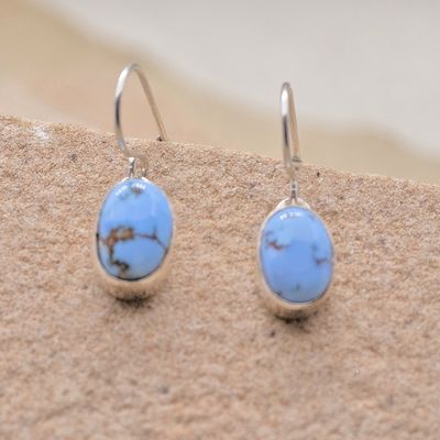 Mini  dangle earrings w/ Golden hills turquoise