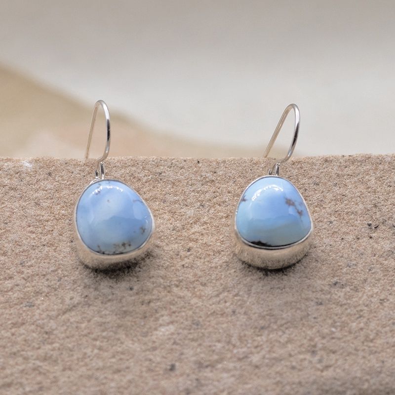 Small dangle earrings w/Golden Hills turquoise