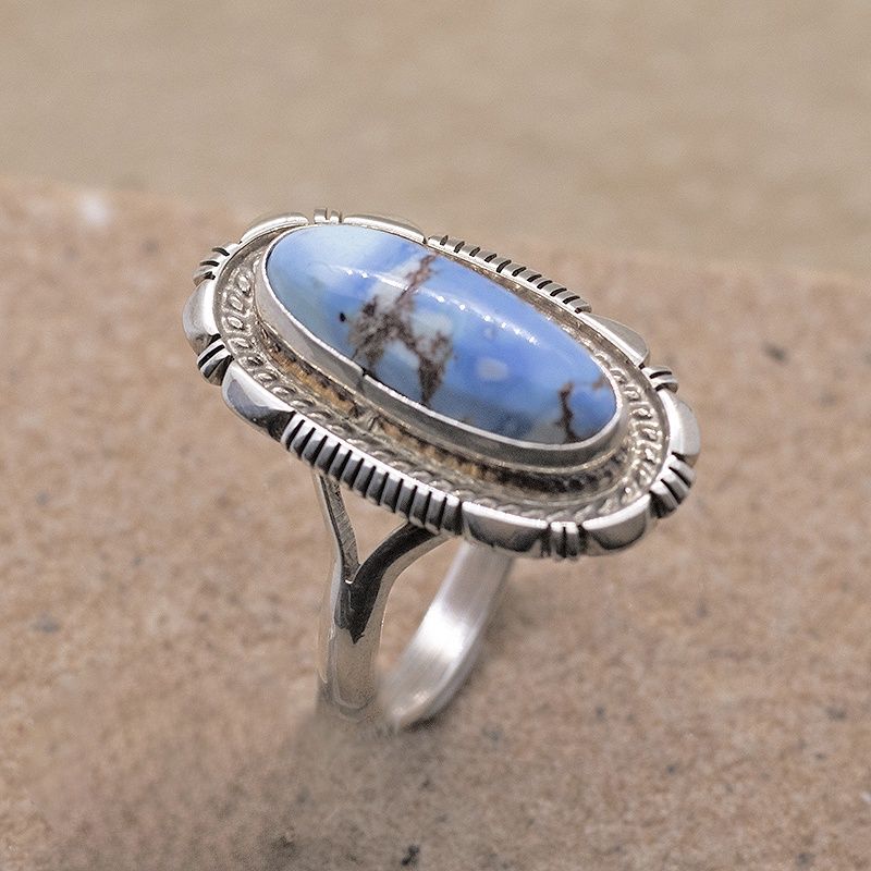 Small oval ring w/Golden hills turquoise