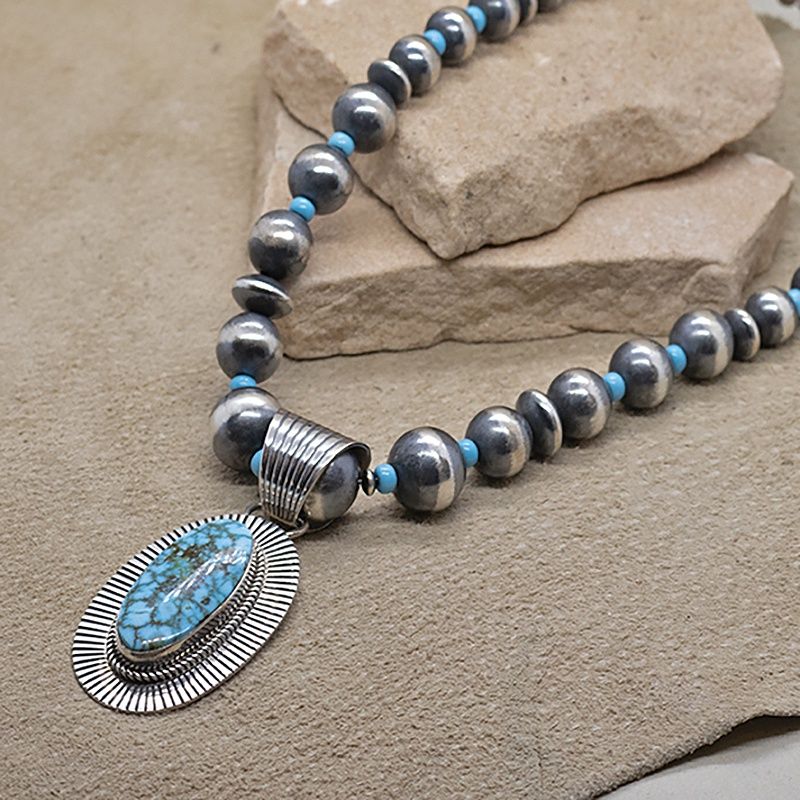 Cold stamp necklace set-Sonoran gold turquoise