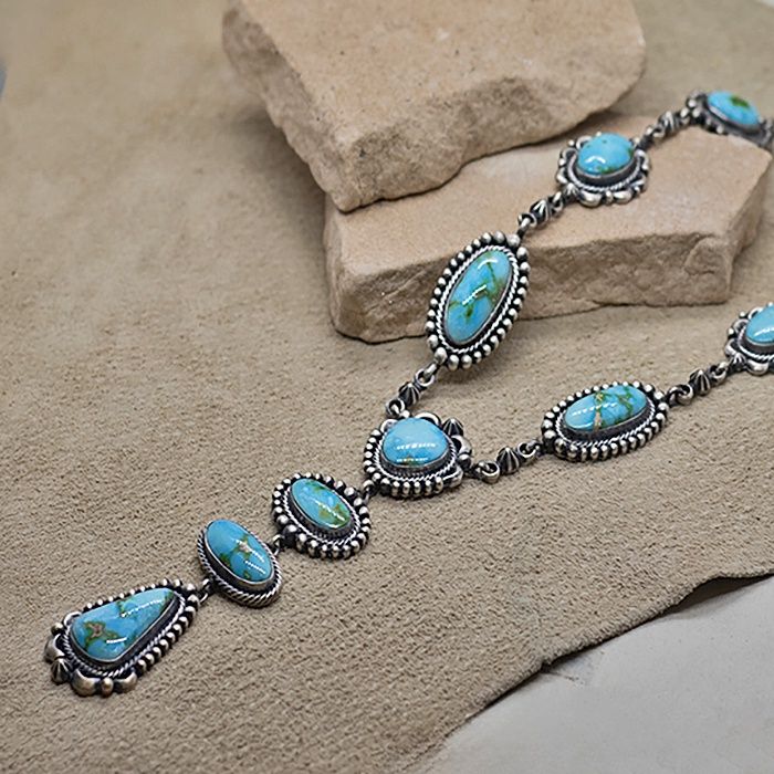 24&quot; Lariat necklace w/ Sonoran gold turquoise