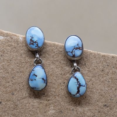 Dangle earrings w/ Golden hills turquoise