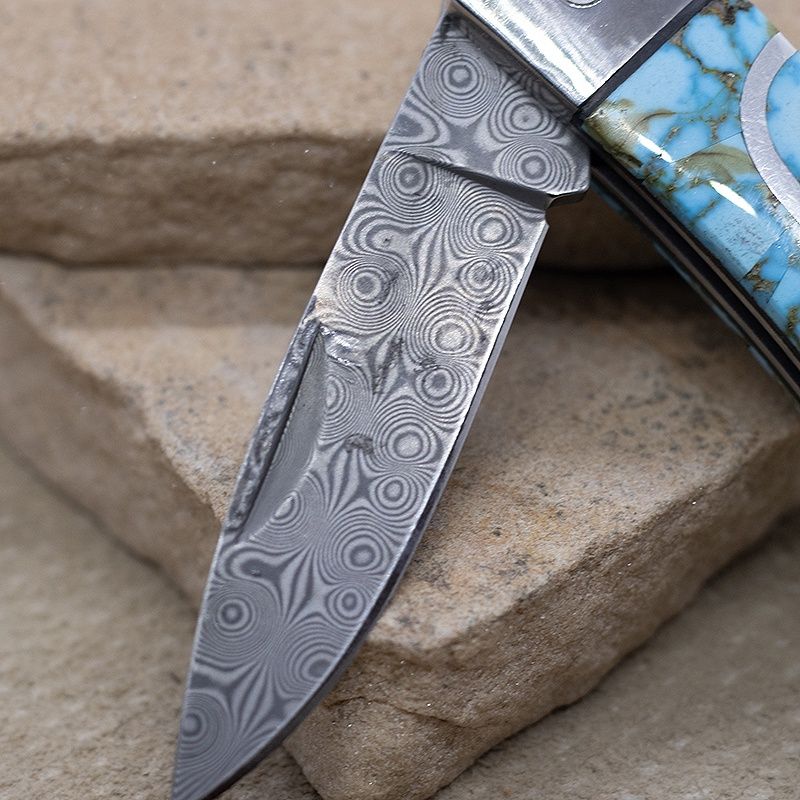 Custom Sonoran mountain turquoise pocket knife