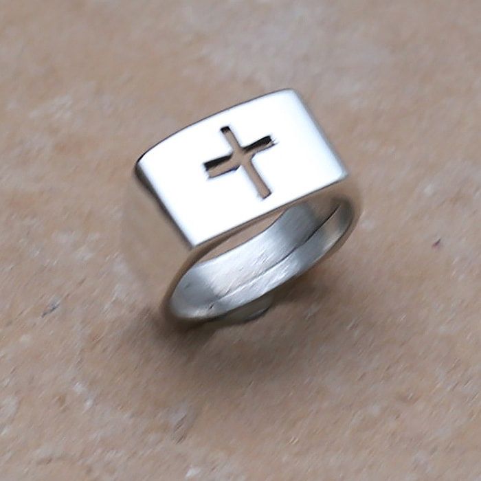 Cut out design cross ring, Ring Size: ANA1528