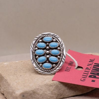 Navajo cluster ring- Pawn Jewelry