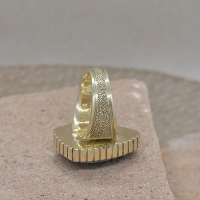 Bisbee turquoise ring w/ etched texture