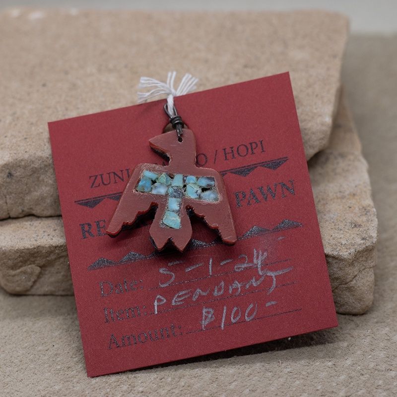 Zuni Thunderbird small pendant-Pawn Jewelry