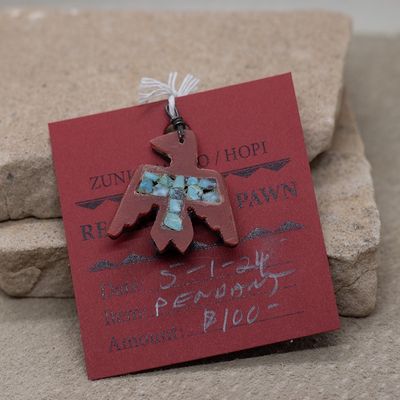Zuni Thunderbird small pendant-Pawn Jewelry