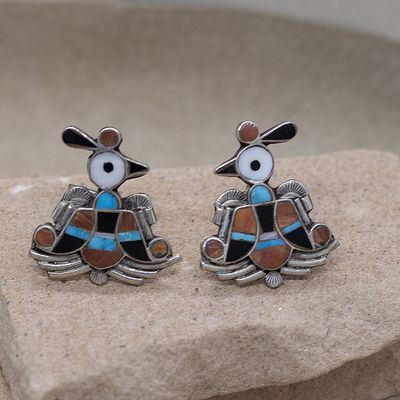Zuni Thunderbird cuff links-Pawn Jewelry