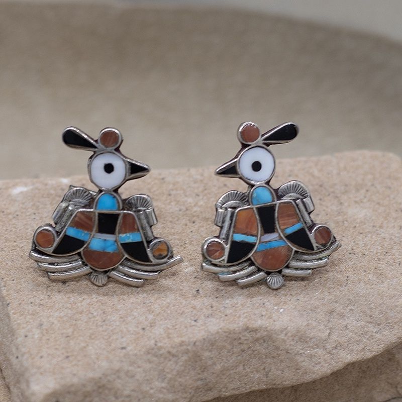 Zuni Thunderbird cuff links-Pawn Jewelry