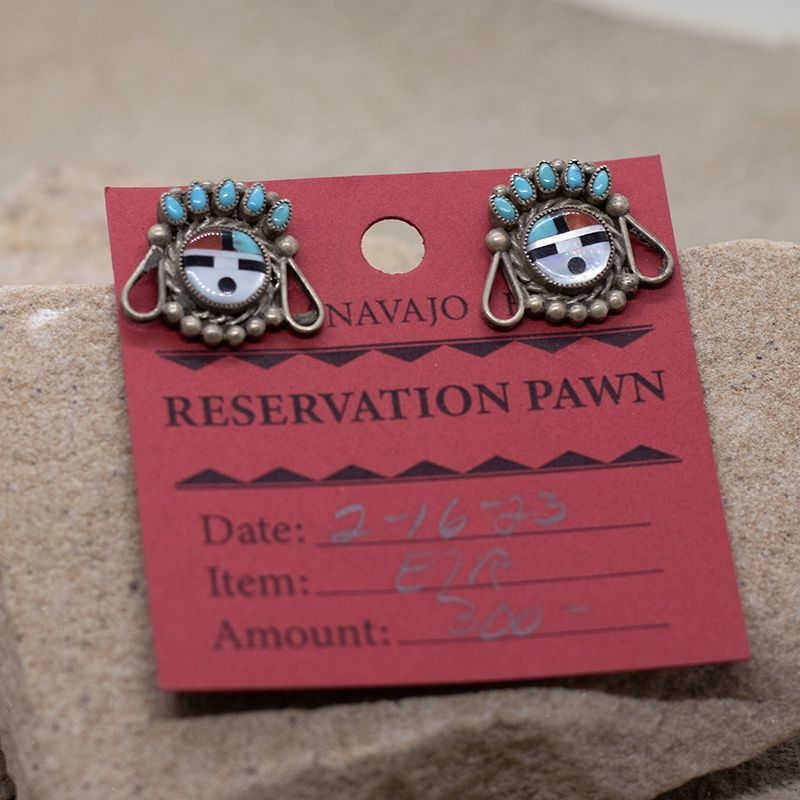 Zuni sunface earrings-Pawn Jewelry