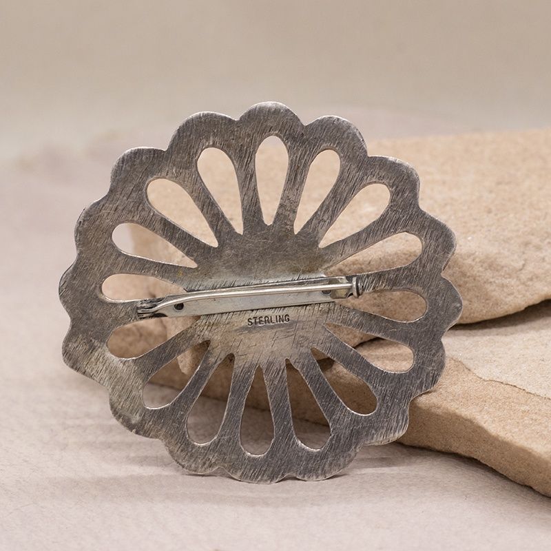 Navajo sandcast pin- Pawn Jewelry