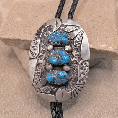 3-stone Navajo bolo tie
